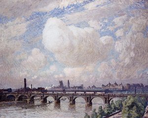 太陽の下でウォータールー橋 作： Emile Claus